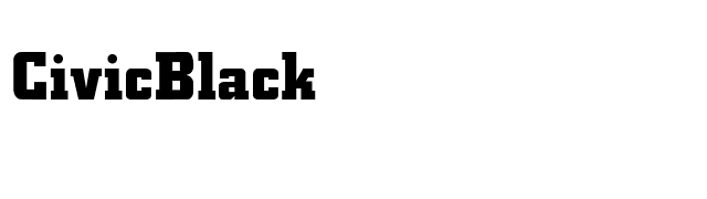 CivicBlack font preview