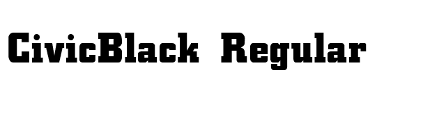 CivicBlack Regular font preview