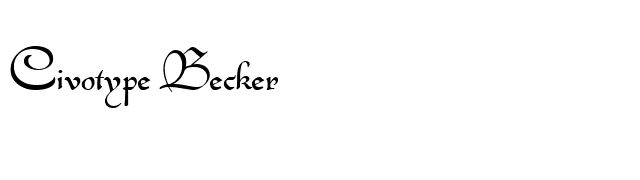 Civotype Becker font preview