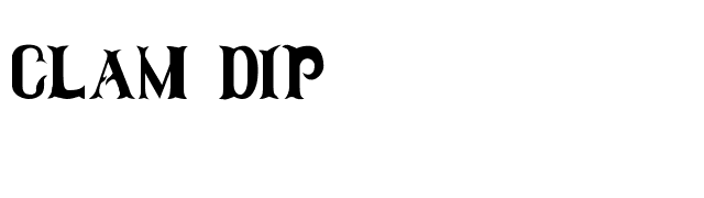 Clam Dip font preview