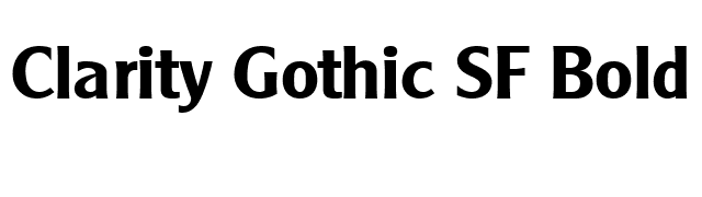 Clarity Gothic SF Bold font preview