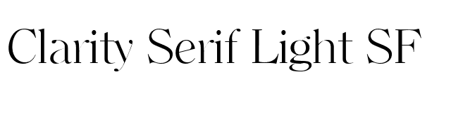 Clarity Serif Light SF font preview