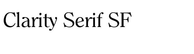 Clarity Serif SF font preview