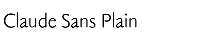 Claude Sans Plain font preview