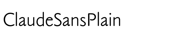 ClaudeSansPlain font preview