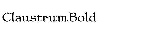 ClaustrumBold font preview