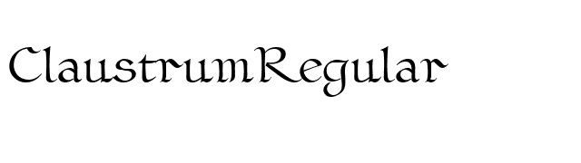 ClaustrumRegular font preview