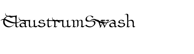 ClaustrumSwash font preview