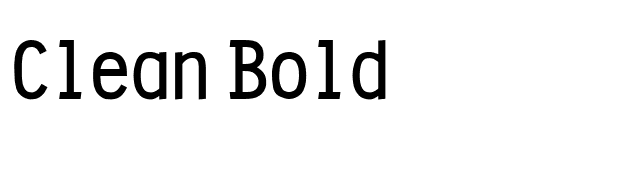 Clean Bold font preview