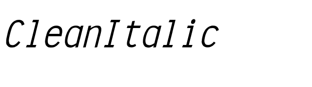 Clean Italic font preview