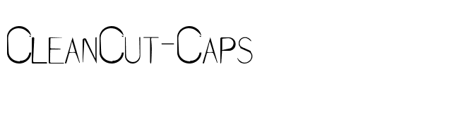 CleanCut-Caps font preview