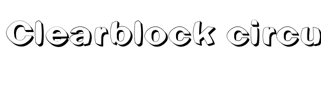 Clearblock circular - 3DFX font preview