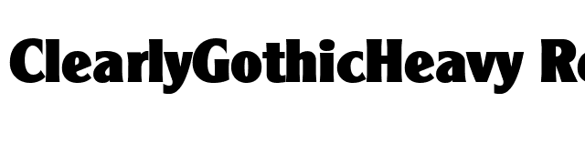 ClearlyGothicHeavy Regular font preview