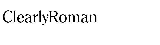 ClearlyRoman font preview