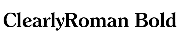 ClearlyRoman Bold font preview