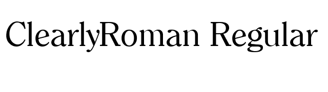 ClearlyRoman Regular font preview