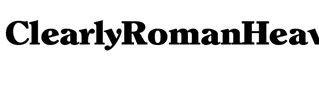 ClearlyRomanHeavy Regular font preview