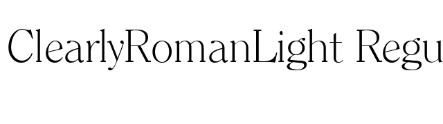 ClearlyRomanLight Regular font preview