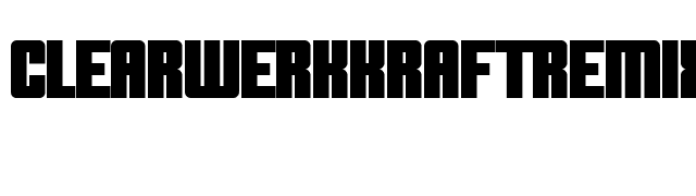 Clearwerkkraftremix font preview