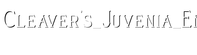 Cleaver's_Juvenia_Embossed font preview