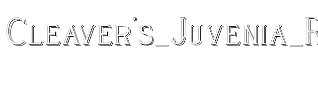 Cleaver's_Juvenia_Raised font preview