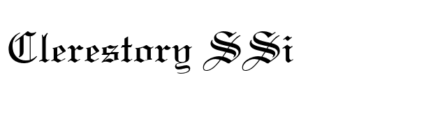 Clerestory SSi font preview