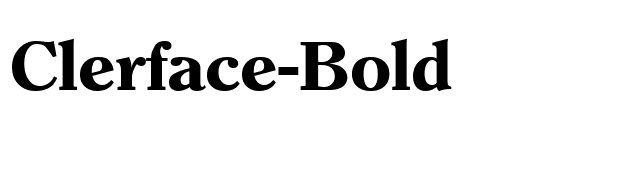 Clerface-Bold font preview