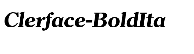 Clerface-BoldIta font preview