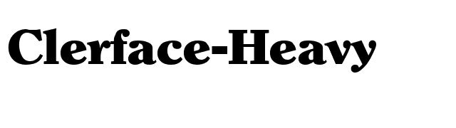 Clerface-Heavy font preview