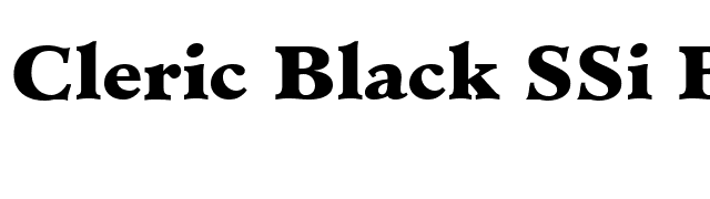 Cleric Black SSi Black font preview