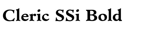 Cleric SSi Bold font preview