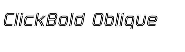 ClickBold Oblique font preview