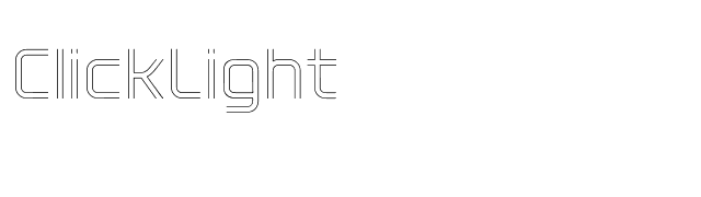 ClickLight font preview