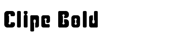 Clipe Bold font preview