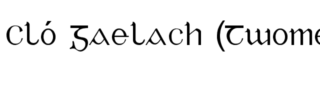 Cló Gaelach (Twomey) font preview