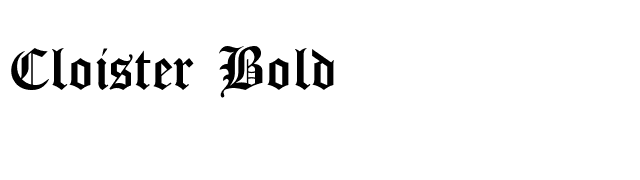 Cloister Bold font preview