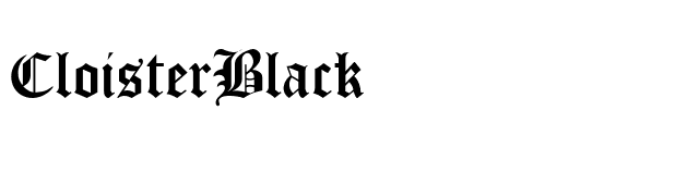 CloisterBlack font preview