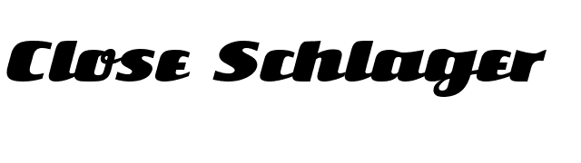 Close Schlager font preview