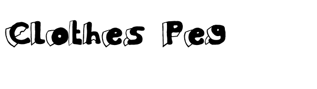 Clothes Peg font preview