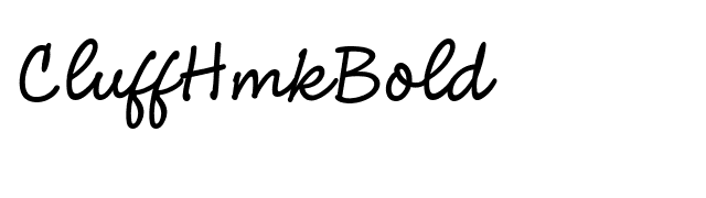 CluffHmkBold font preview