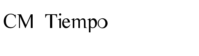 CM Tiempo font preview