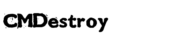 CMDestroy font preview