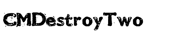 CMDestroyTwo font preview