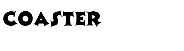 Coaster font preview