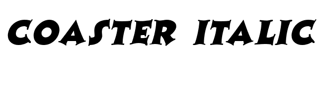 Coaster Italic font preview