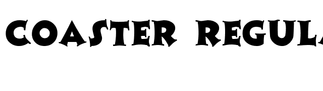 Coaster Regular font preview