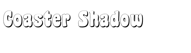 Coaster Shadow font preview