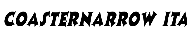 CoasterNarrow Italic font preview