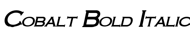 Cobalt Bold Italic font preview