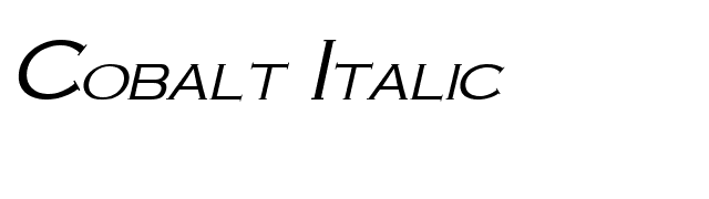 Cobalt Italic font preview